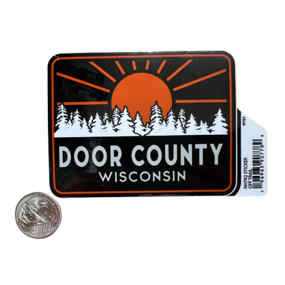Door County Wisconsin Trees Vinyl Sticker