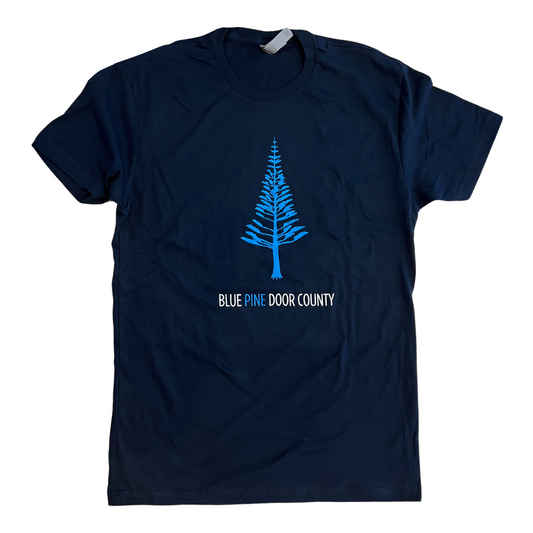 Blue Pine Door County Unisex Navy T-shirt