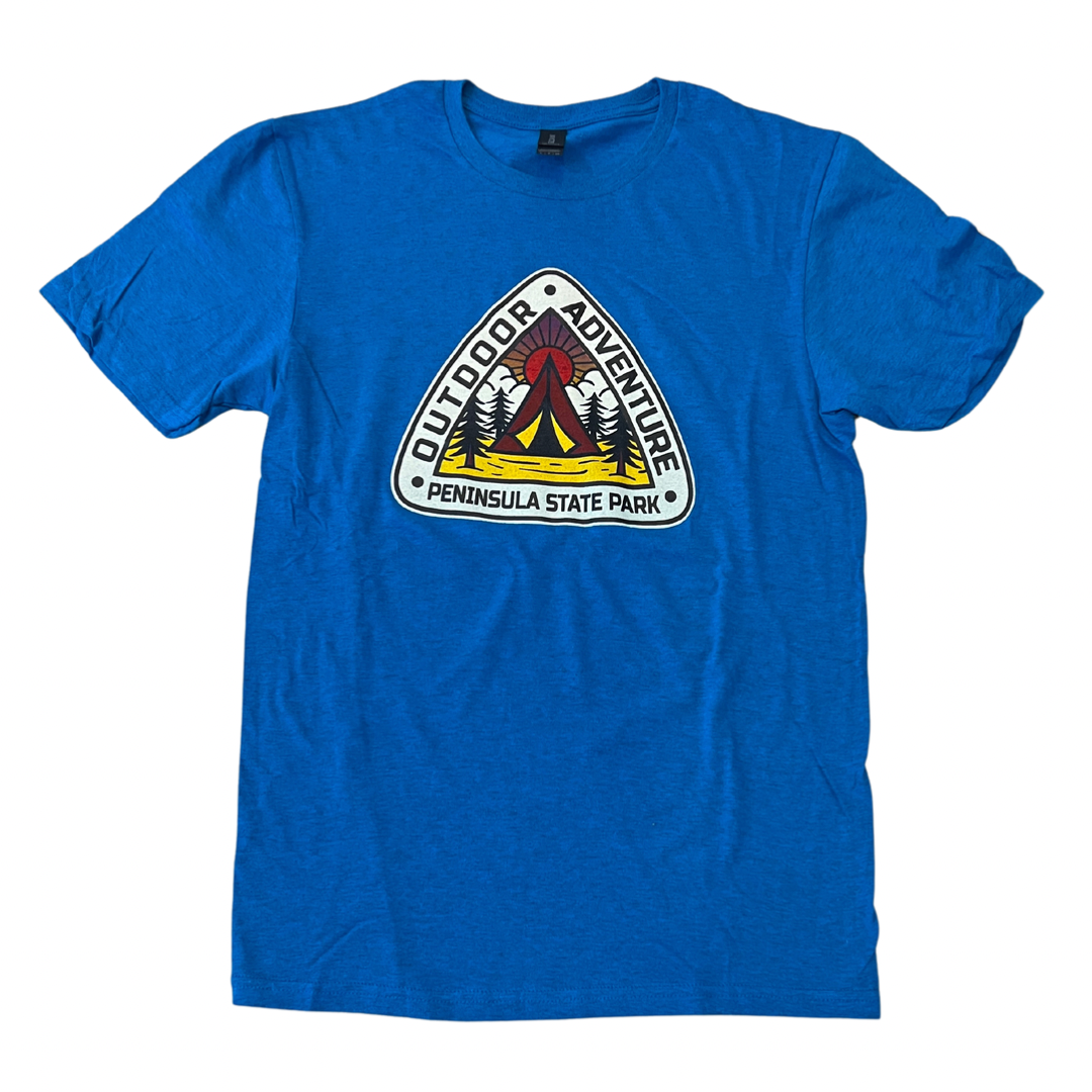 Outdoor Adventure Tent Blue Unisex T-shirt