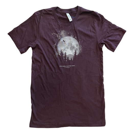 Peninsula State Park Moon Shot Oxblood Unisex T-shirt