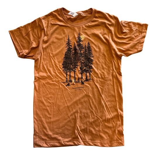 Peninsula State Park Tall Camp Rust Unisex T-shirt