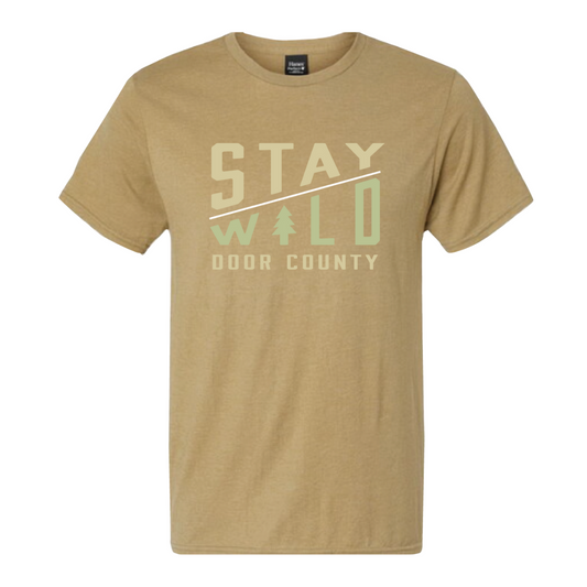 Stay Wild Door County Brown Sugar Unisex T-shirt